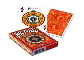 Chinese Style Bicycle Zodiac Marked Playing Cards For Gambling Regular Index