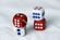 Red / White Mercury Dice Cheating Device , Magic Trick Casino Craps Dice