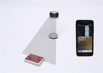 Transparent Water Bottle Camera for Scanning Marked Poker Cards , Casino Cheating Devices